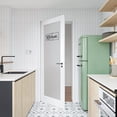 thumbnail image 2 of 32" X 96" Kitchen Pantry Frosted Glass Door Slab Solid Manufactured Wood Standard Door Without Hardware, 2 of 8