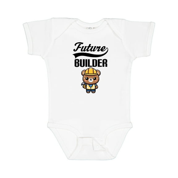 Inktastic Future Builder Construction Bear Boys Baby Bodysuit