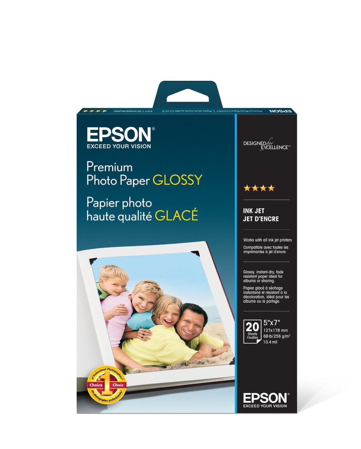 Epson 5 x 7 inch 20 Sheet Premium Photo Paper Glossy