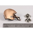 thumbnail image 3 of Football Helmet Pin Copper Plated Sport Creative Pewter Designs Made in USA, 3 of 4