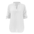thumbnail image 4 of Womens Summer Outfits, Womens Shirts, Stylish Women Blouses Chiffon V Neck 3/4 Sleeve Elegant Work Shirt Casual Tunic Tops for and Daily Wear, 4 of 5