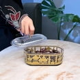 thumbnail image 7 of Ramadan Decorations for Home, Ramadan Tray 7.20x3.54x3.54in Oval Castle Black Iron Serving Tray with Lid Decorations for Home Table Party(wwx), 7 of 7