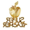 thumbnail image 2 of UDIYO Apple Super Teacher Rhineston Inlaid Brooch Pin Badge Christmas Teacher Day Gift, 2 of 5