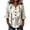 Beige, variant on OOOUM Woman 3/4 Sleeve Blouse Modern Fit Print Ruffle V Neck Basic Tops Stylish Comfortable Outfits Tees Light Yellow