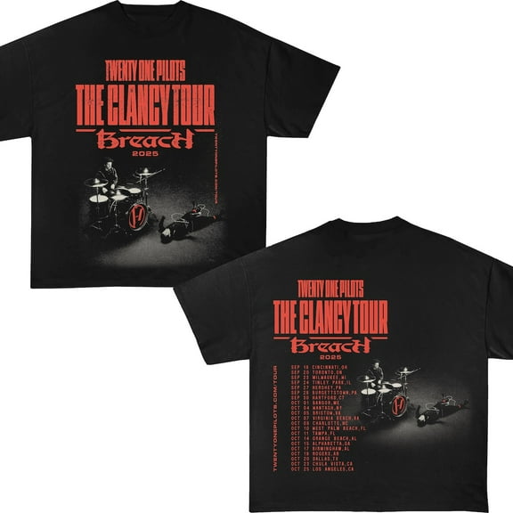 Twenty One Pilots T-Shirt, Breach Tour 2025 Unisex Graphic T-Shirt