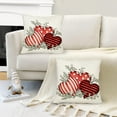 thumbnail image 4 of Valentines Day Pillow Covers 20x20 Inch Set of 2 Polka Dot Stripes Love Hearts Eucalyptus Decor Throw Pillow Covers Valentine Cushion Case Decoration for Sofa Couch White, 4 of 6