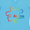 thumbnail image 4 of Inktastic Rainbow Gradient Autism Women's V-Neck T-Shirt, 4 of 5