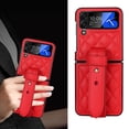thumbnail image 2 of TECH CIRCLE Case for Galaxy Z Flip 4, Classic PU Leather Adjustable Wristband Kickstand Anti-Scratch Shockproof Protection Cover for Samsung Galaxy Z Flip 4 5G 2022,Red, 2 of 8
