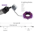 thumbnail image 3 of Cadena de luces LED para iluminación del hogar, Halloween, 66 pies, 200 LED, morado y naranja, 3 of 8