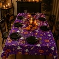 thumbnail image 5 of Sulaicai Halloween Disposable Plastic Tablecloth, 54" x 108" Pumpkin Ghost Skull Pattern Rectangular Table Cover, Waterproof Table Cloth for Holiday Party Decorations, 5 of 9