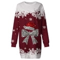 thumbnail image 4 of Krdevn Décoration de Noël, Robe à Capuche Décontractée Imprimée de Noël pour Femmes, 4 of 5