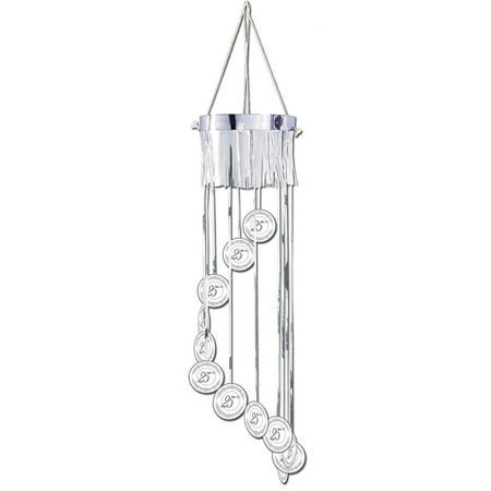 Beistle 3' 4" 25th Anniversary Shimmering Spiral Silver 3/Pack 57421