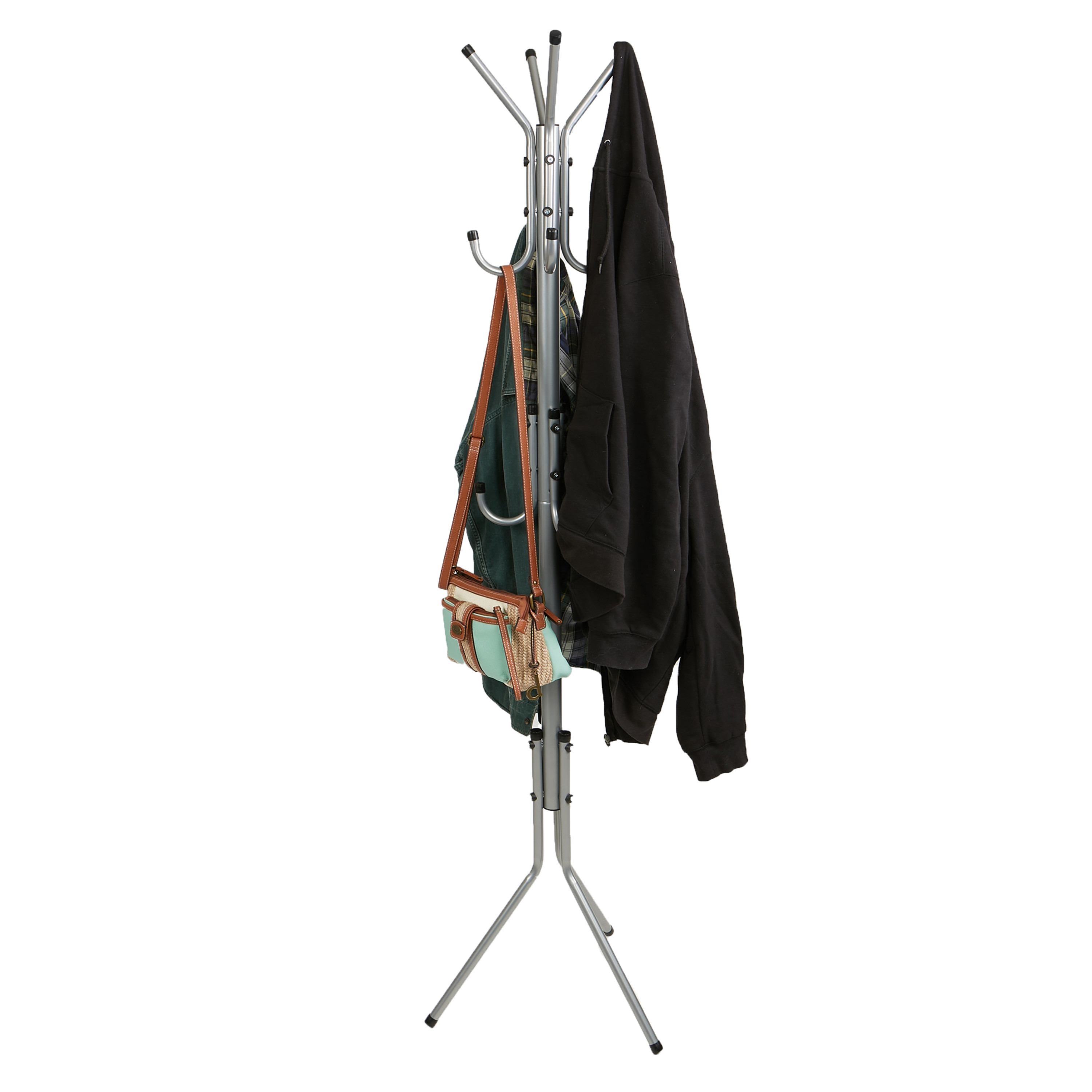 Mind Reader 11 Hooks Standing Coat Rack 3Tier Suit and Coat Hanger