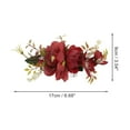 thumbnail image 2 of Unique Bargains 1 Pc Women's Lightweight Simulated Flowers Hair Clip Comb for Parties Red Polyester Fabric Iron, 2 of 4