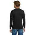 thumbnail image 3 of Gildan Heavy Cotton Men's Long Sleeve T-Shirt, Comfortable, Crewneck Classic Fit Tee, Black, L, 3 of 5
