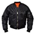 thumbnail image 3 of Ultra Force tm Black MA-1 Flight Jacket Size XL, 3 of 4