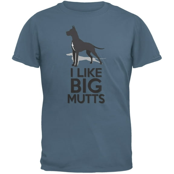 I Like Big Mutts Indigo Blue Adult T-Shirt - Large