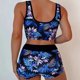 thumbnail image 3 of Gibobby Conjunto de traje de baño de bikini Bikini de cintura alta para mujer, bañadores sexys de dos piezas con realce, traje de baño Vintage, conjunto (Azul oscuro,XL), 3 of 5