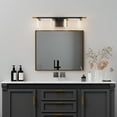 thumbnail image 3 of SURNIE 4-Light Black and Gold Dimmable LED Vanity Lights with Crystal Bubble Glass Shades, 3 of 9