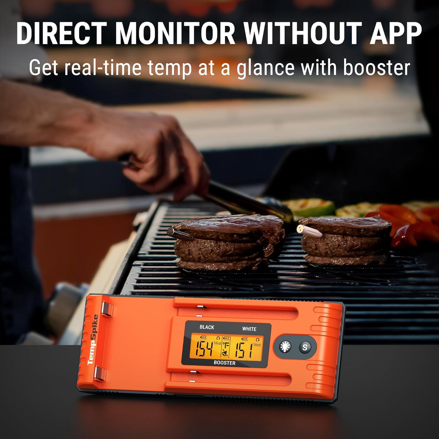 ThermoPro Twin TempSpike 500FT Truly Wireless Meat Thermometer with 2 Probes and Signal Booster Bluetooth Meat Thermometer iOS / Android compatible
