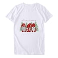 thumbnail image 2 of Fesfesfes Christmas Tshirt for Women Loose Printed Tops Short Sleeve Shirt Round Neck Pullover Tops, 2 of 8
