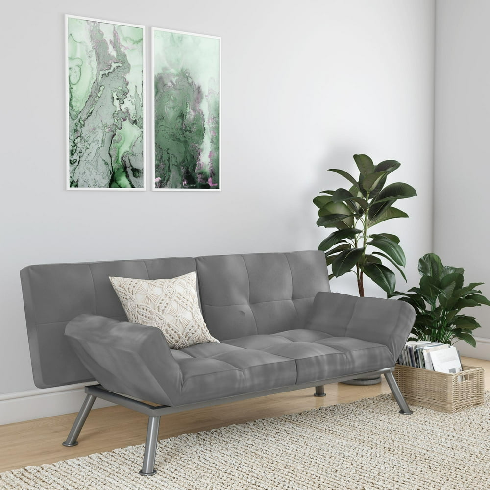Mainstays Contempo Futon, Multiple Colors Charcoal