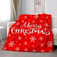 thumbnail image 2 of Merry Christmas Throw Blanket White Snowflake Flannel Blanket Red Christmas Blanket for Kids Boys Girls Xmas Room Decorative Christmas New Year Gift Blanket (Blanket Xmas3015-60 x50), 2 of 5