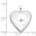thumbnail image 3 of 14K White Gold 20mm White Gold w/ Diamond Heart Locket, 3 of 3