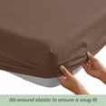 thumbnail image 5 of Elegant Comfort 4-Piece Microfiber Bed Sheet Set, Twin/Twin XL, Taupe - Deep Pocket, 5 of 10