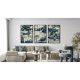 thumbnail image 2 of Large d Canvas Wall Art - Abstract Floral Wall Decor, Navy Blue Flowers Pictures, Ink Wash Botanical Painting Prints for Living Room Bedroom Office Bathroom Artwork 16" X 24" X 3 Pcs, 2 of 7