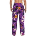 thumbnail image 3 of Halloween Pumpkin Skull Boo Men'S Pajama Pants Soft Sleep Lounge Pants Pjs Bottoms With Pockets Small, 3 of 6