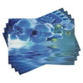 thumbnail image 1 of Ambesonne Flower Place Mats Set of 4, Natural Orchids, Standard Size, Blue, 1 of 6