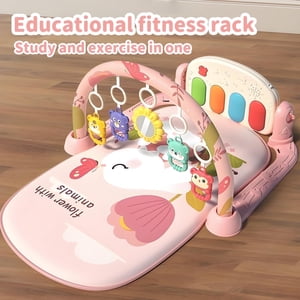 KOPPOP Baby Play Gym with Piano Mat, Bunny Theme