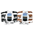 thumbnail image 1 of Water Connected To The Sky Scenery Bracelet Hand Strap Leather Rope Wristband Double Set, 1 of 3