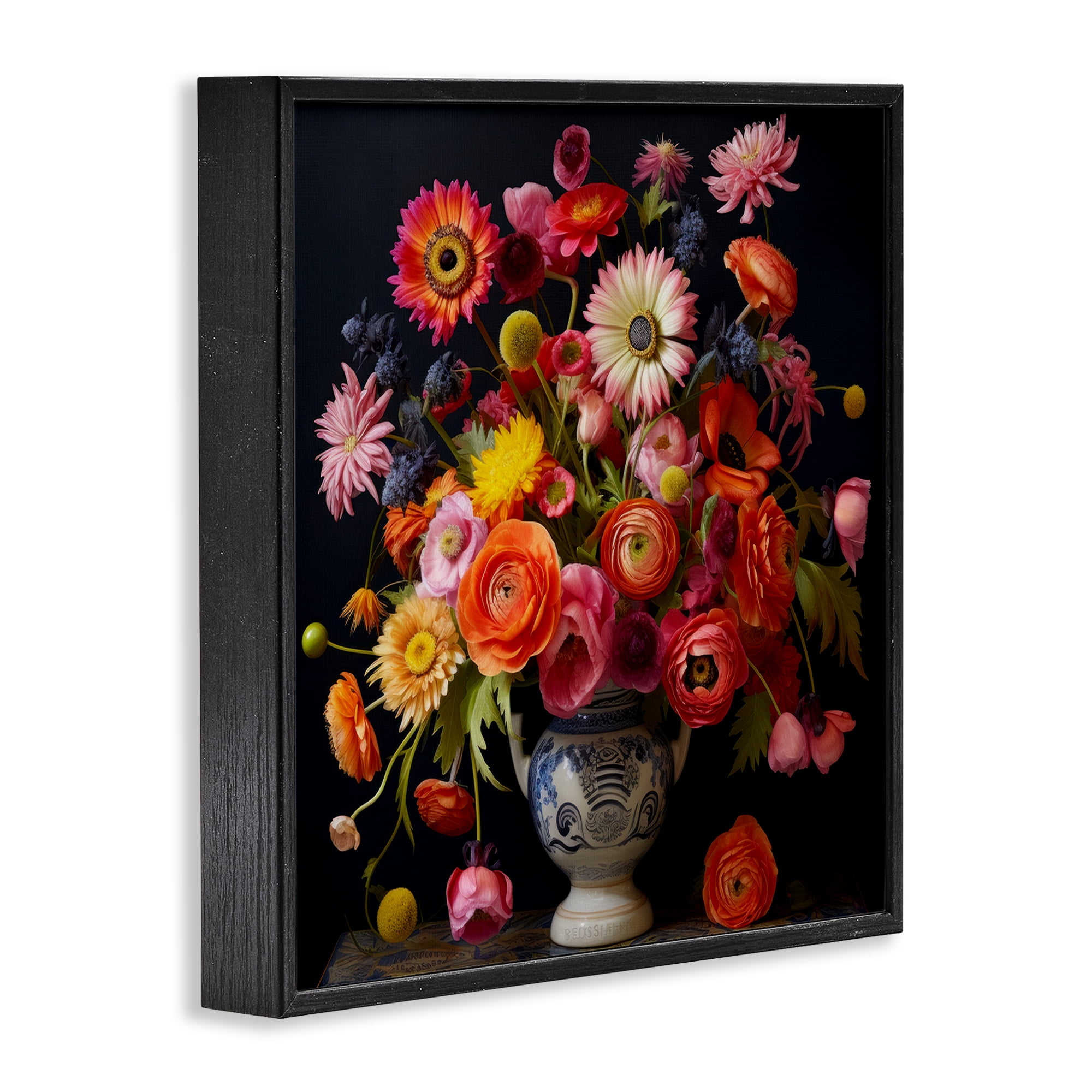 Stupell Industries Harmonious Spring Bouquet Black Framed Giclee Art, design by Lazar Studio