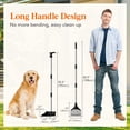 thumbnail image 3 of Plastic Pooper Scooper Dog for Yard, Lightweight Portable Pet Poop Shovel for Medium/Small Dogs, Adjustable Metal Pole Long Handle Poop Scoop Set for Lawns, Yard, Grass, 3 of 5
