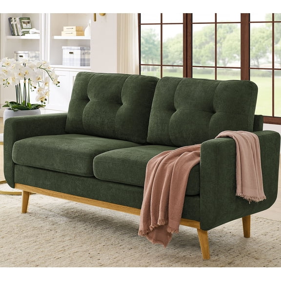 CQSXDA 67.7" Wide Upholstered Tufted Loveseat Sofa In With Durable Wooden Legs For Home Decor