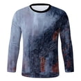 thumbnail image 5 of CEHVOM Men's Digital Printing 3D Gradient Casual T-shirt Round Neck Top, 5 of 5