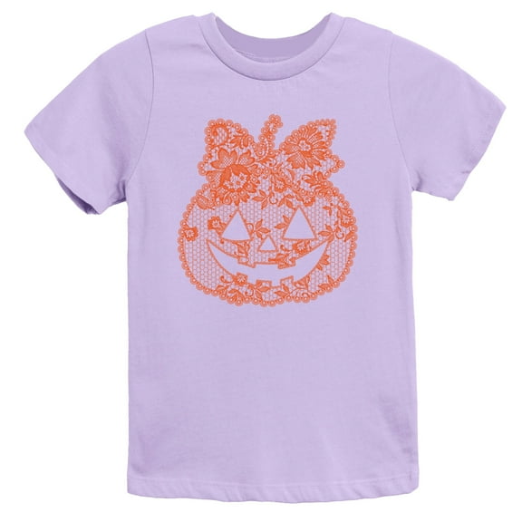 Pumpkin Doily Coquette - Youth Short Sleeve Graphic T-Shirt and Toddler Short Sleeve Graphic T-Shirt