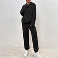 thumbnail image 3 of Tweang Sweater Sets for Women Womens Sets 2 Piece Outfits Fall Womens Sweatsuits 2 Piece Set Gym Outfits for Women Set Skirt Sets Women 2 Piece Outfits Pajamas for Women Set Black L, 3 of 6