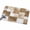 Brown Beige, variant on Round Rugs 6Ft, Patchwork Texture Round Area Rug Washable Indoor Throw Carpet, Retro Rustic Blocks Abstract Linen Brown Soft Non Slip Circle Rug for Office Cabinet Home Decor Aesthetic
