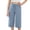 Sky Blue, variant on Heydday Linen Capri Pants for Girls Baggy Straight Leg Gauze Yoga Pant Loose Comfy Cropped Trousers with Pockets (Sky Blue/12-13 Years)