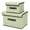 Green, variant on EGNMCR Foldable Storage Box With Lid 2pcs (large + Small) Fabric Storage Box With Lid, Closet Storage Box, Room Organization, Office Storage, Toy Storage,