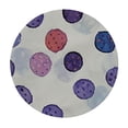 thumbnail image 4 of HAOXIT Purple Tablecloth, Watercolor Paint Style Nostalgic Retro Style Polka Dot Pattern Theme Classic, Round Table Cover for Dining Room Kitchen Decor, 4 of 8