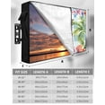 thumbnail image 7 of Outdoor TV Cover 70 to 75 Inch Weatherproof, Tropical Coastal Waterproof TV Screen Protector for Outside Decor with Zipper and Pocket 68"L x 42"H , Vintage Dwarf Shell Starfish Butterfly Palm Tree, 7 of 7