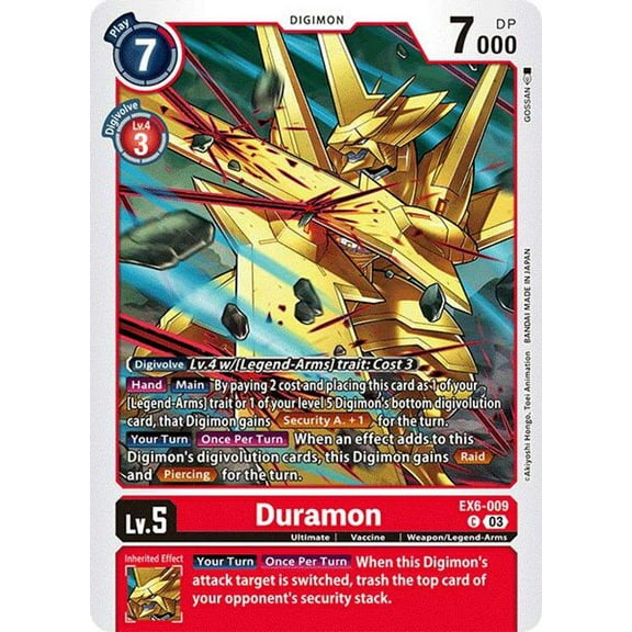 Digimon Infernal Ascension Common Duramon EX6-009