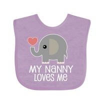 Inktastic My Nanny Loves Me Grandchild Boys or Girls Baby Bib