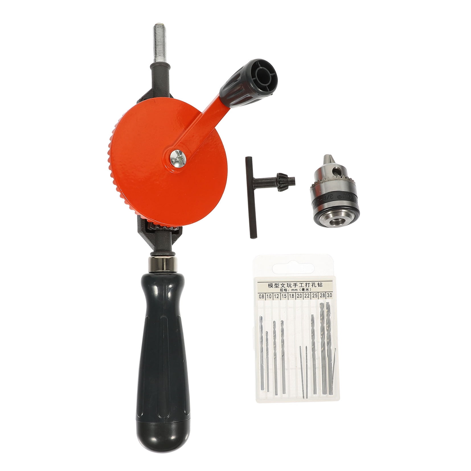 Raindrops 1 Set Hand Drill woodworking Drill 1/4-Inch Capacity Manual Drill with Drill Bit