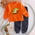 thumbnail image 2 of Generic Little Boys Pajamas Sets Children's Long Undergarments Pure Cotton Baby Girls Dinosaur Kart Printed Pajamas Home Wear Toddler Clothes Kids Pjs Sleepwear(3-6 Months,I), 2 of 3