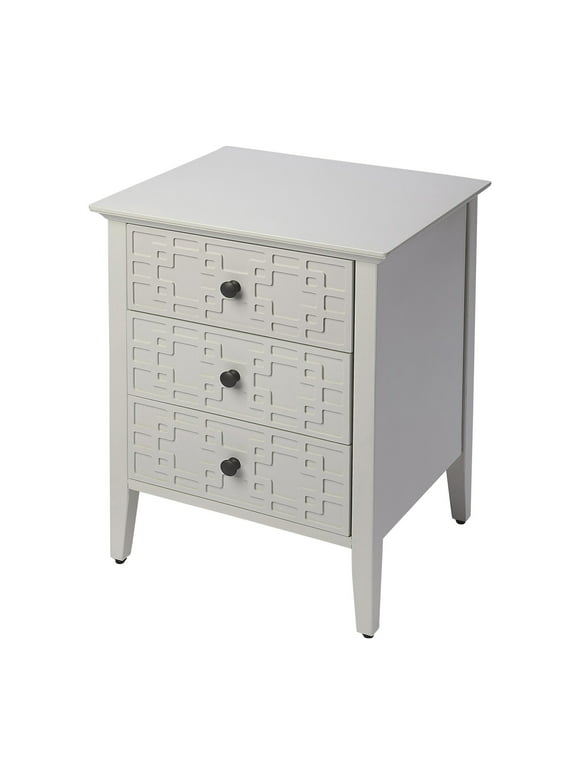 Butler Specialty Kinsley Glossy 3-Drawer Accent Chest in White